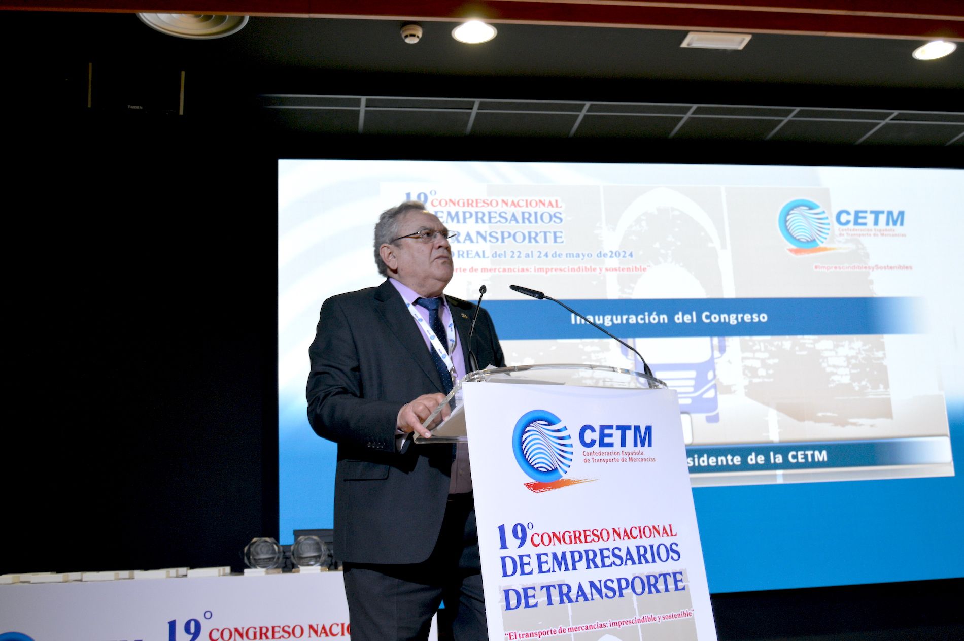 El presidente de CETM, Ovidio de la Roza, en su intervención de cierre del Congreso de CETM de este 2024.