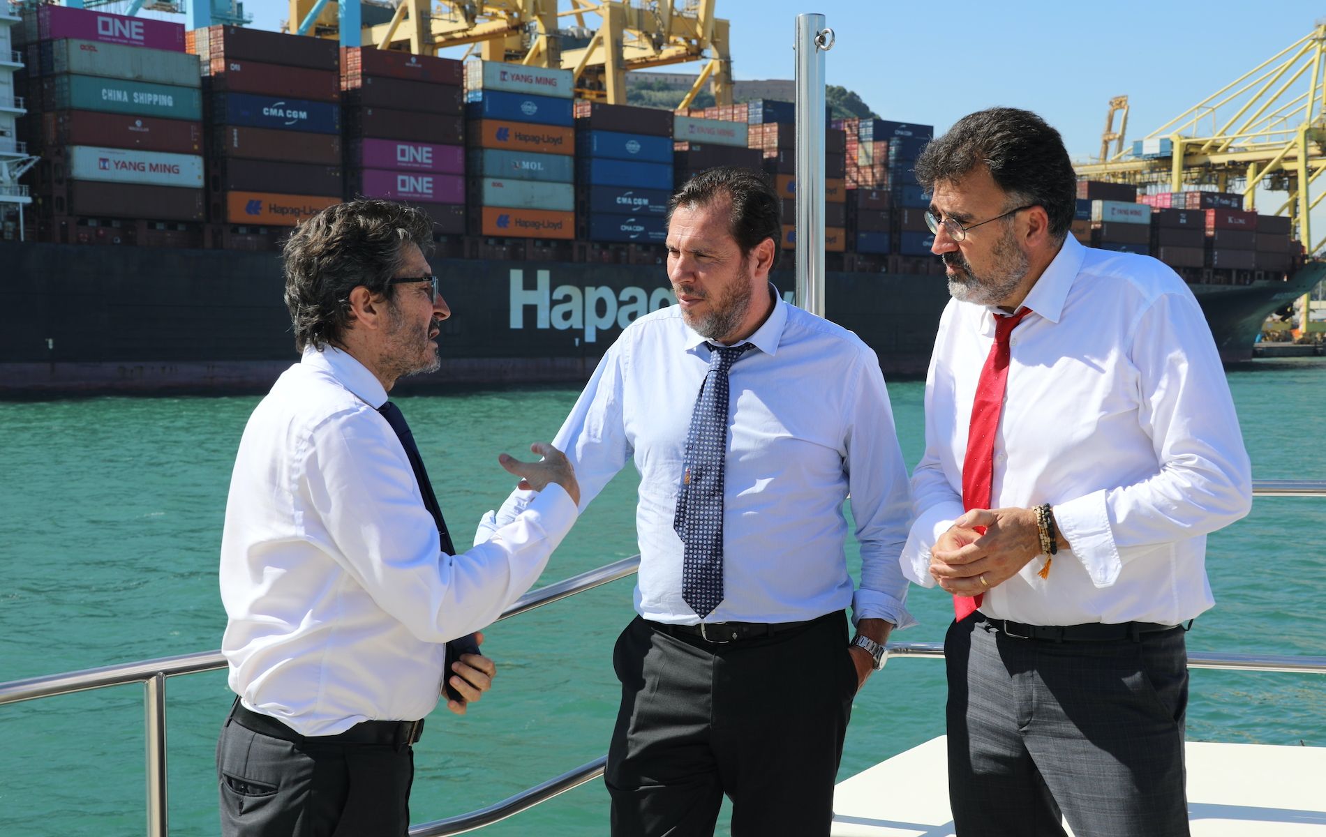 ministro puente visita puerto barcelona julio 2024