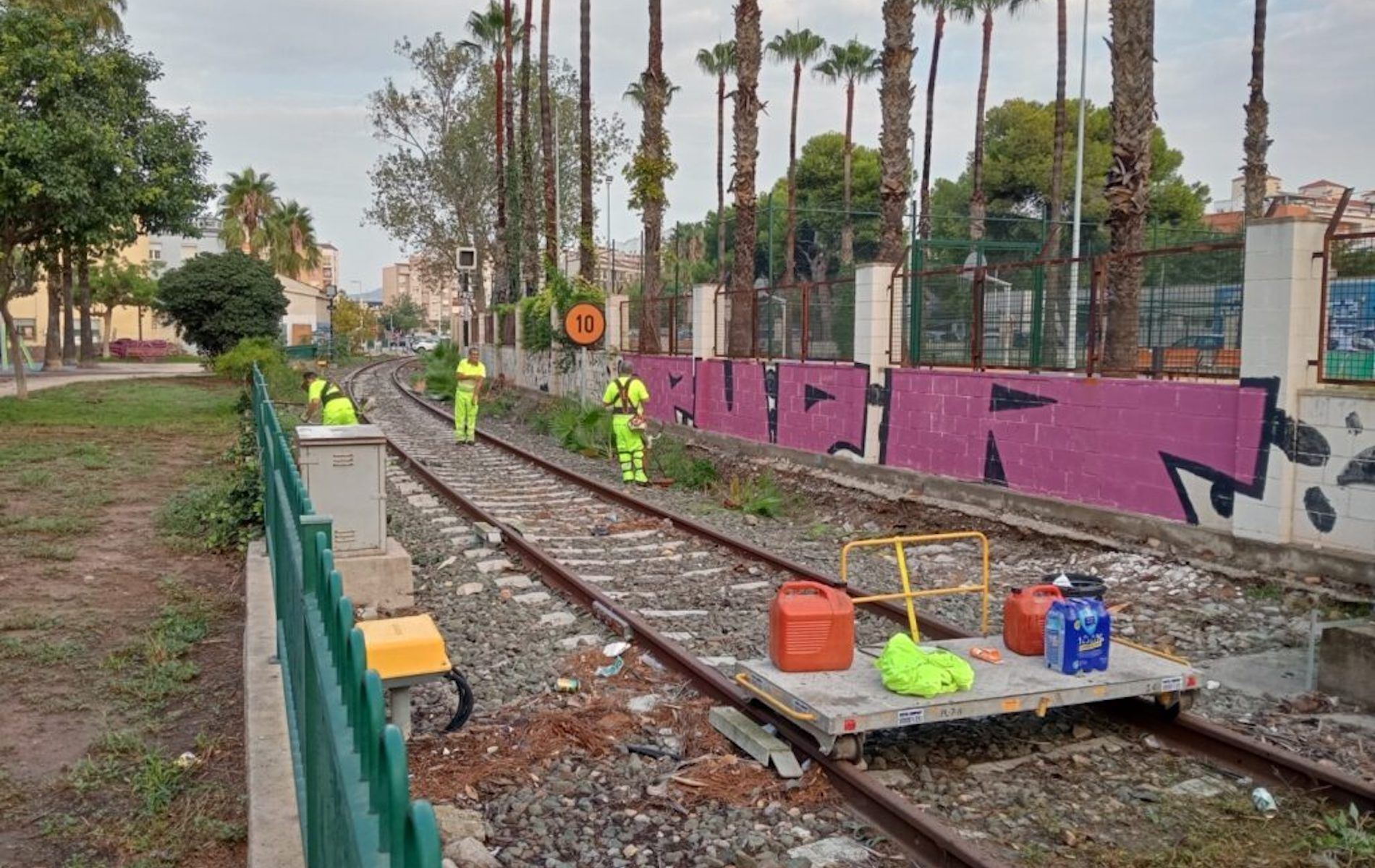 obras vias ferreas puerto castellon