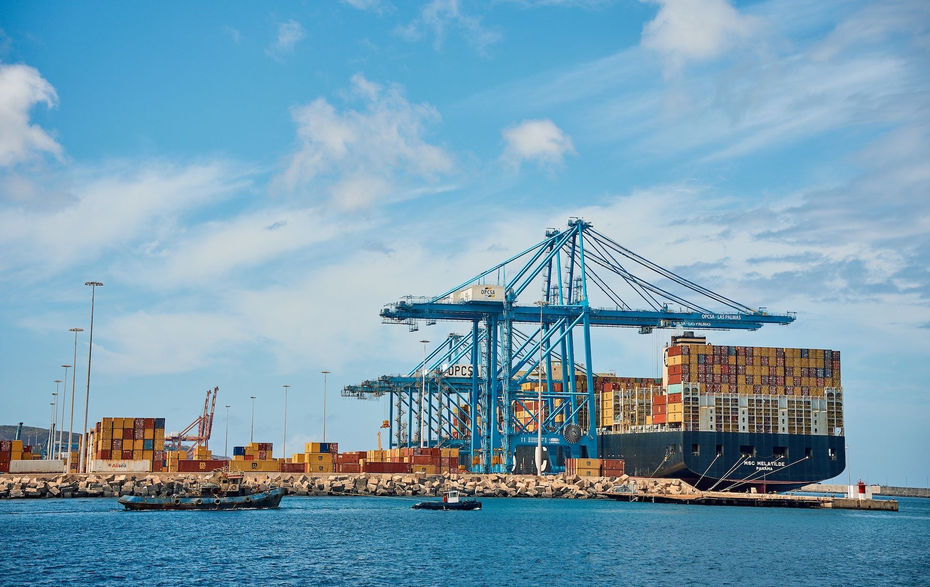 gruas terminal OPCSA puerto las palmas